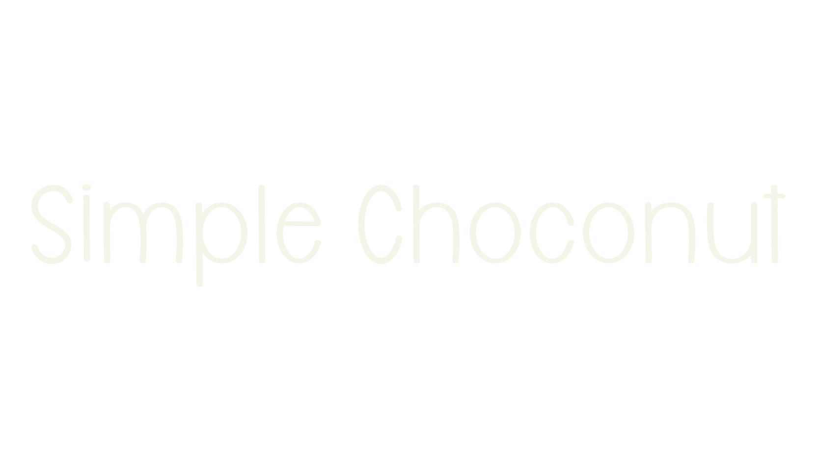 Simple Choconut, sans serif font preview