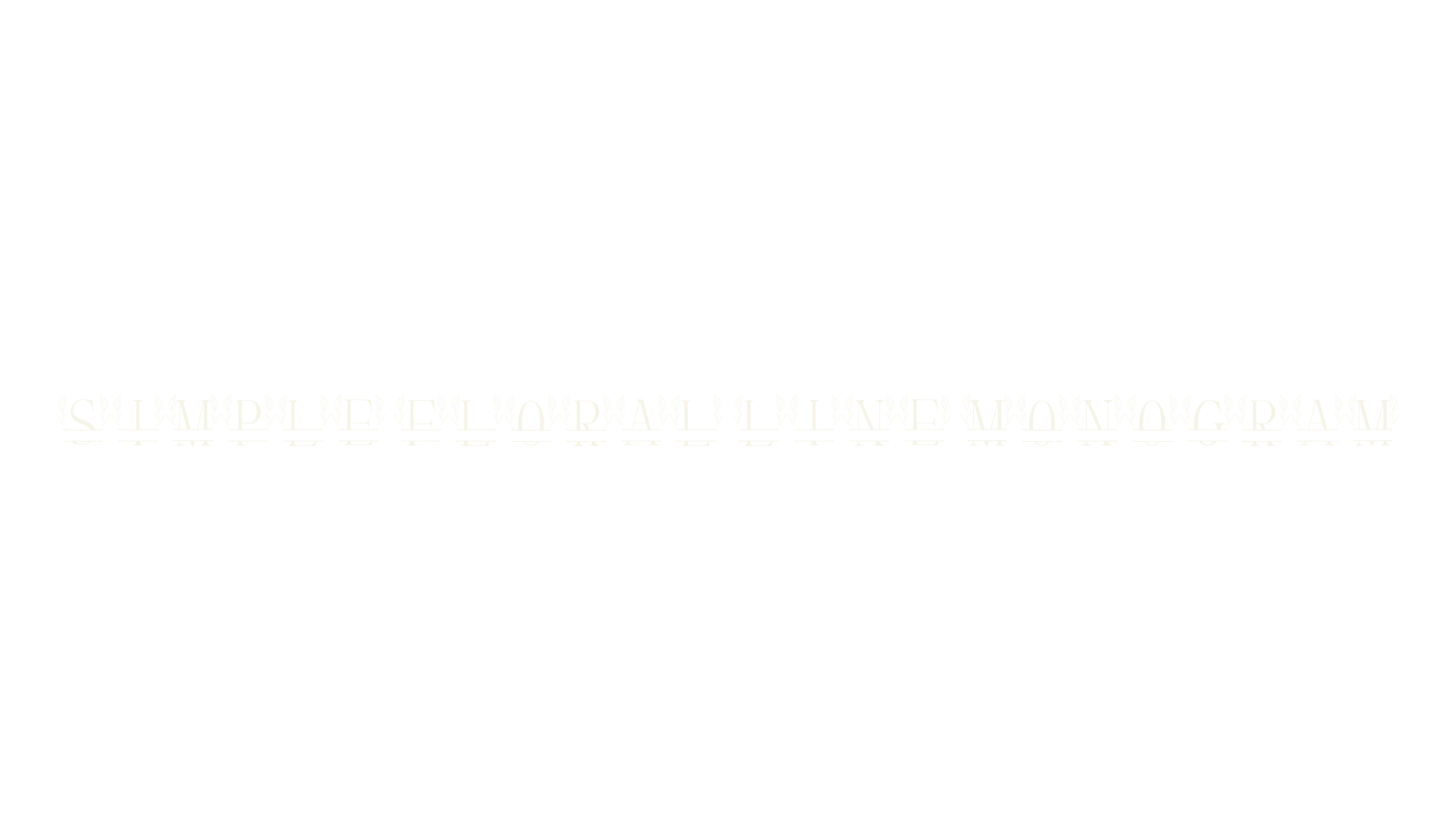 Simple Floral Line Monogram, floral font preview