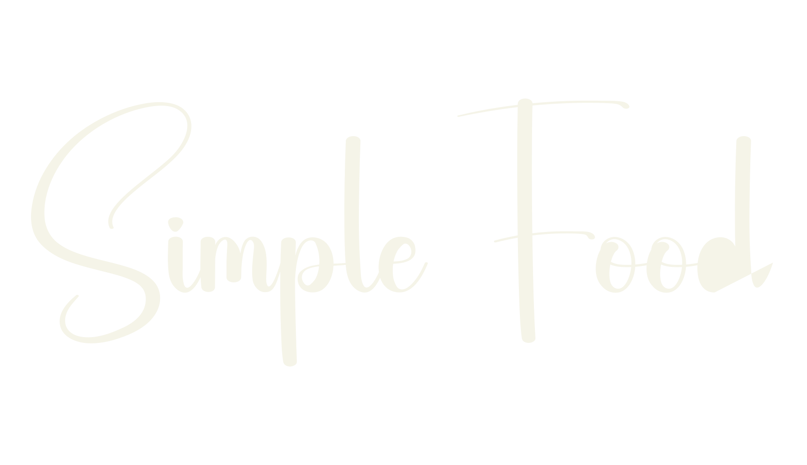 Simple Food, calligraphy font preview