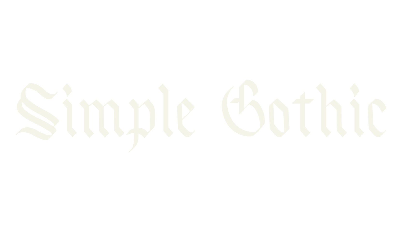 Simple Gothic, gothic font preview