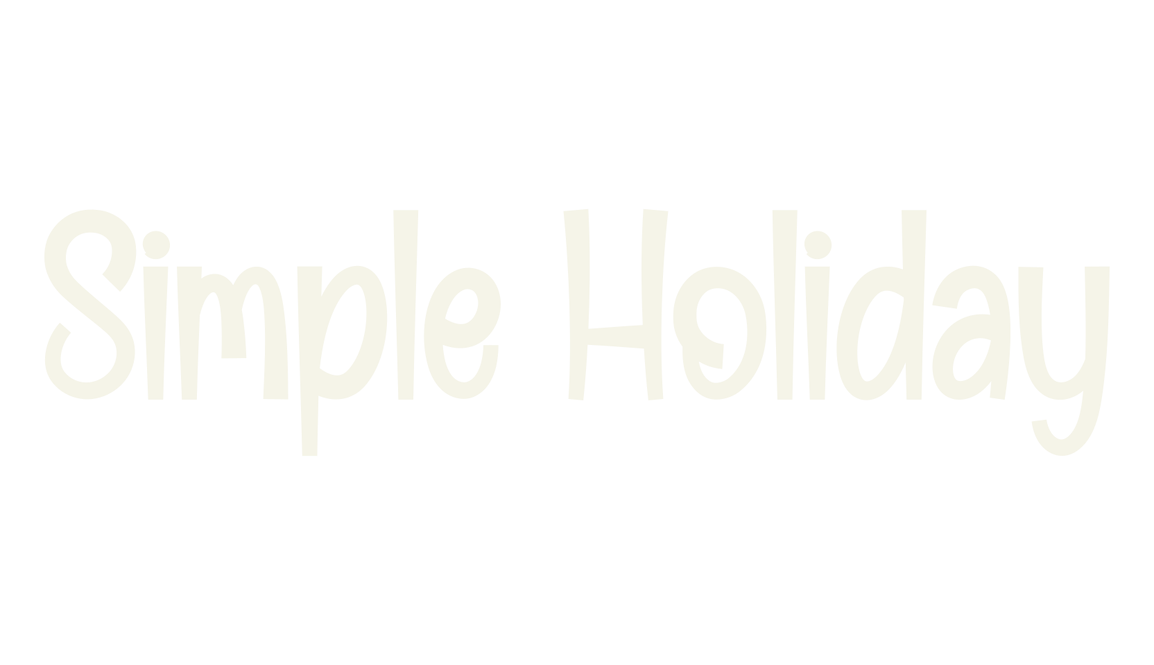 Simple Holiday, script font preview