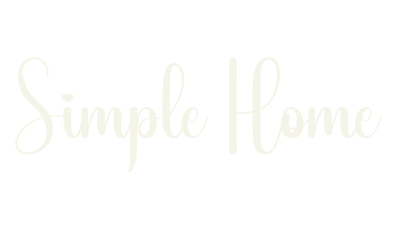 Simple Home, calligraphy font preview