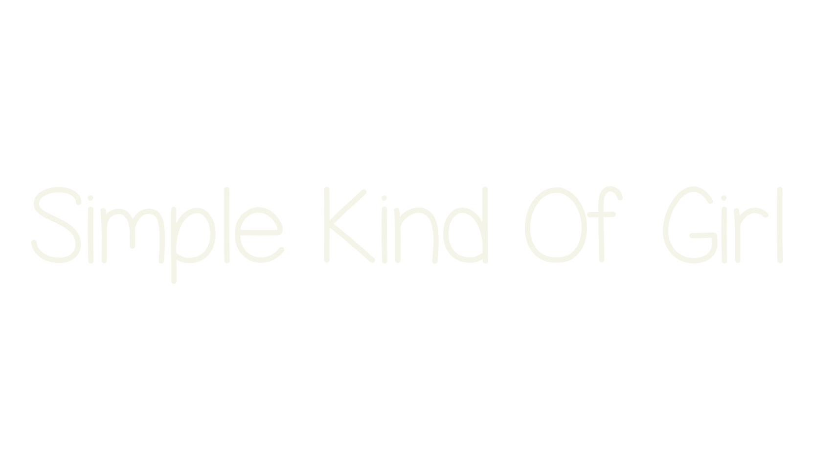 Simple Kind Of Girl, handwritten font preview