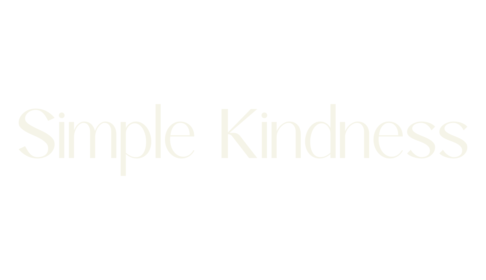 Simple Kindness, script font preview