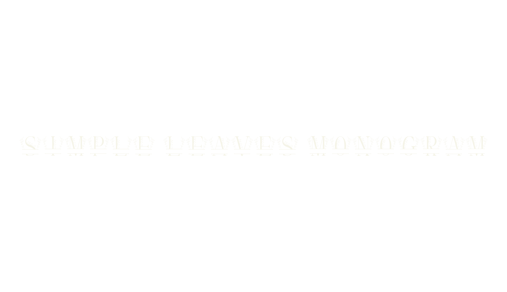 Simple Leaves Monogram, cool font preview