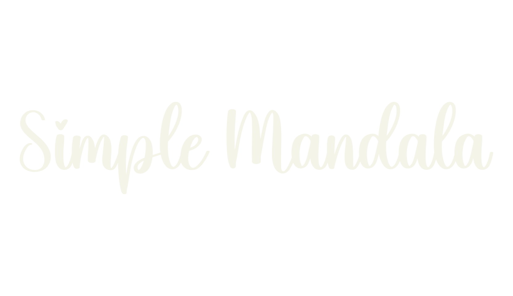 Simple Mandala, cursive font preview