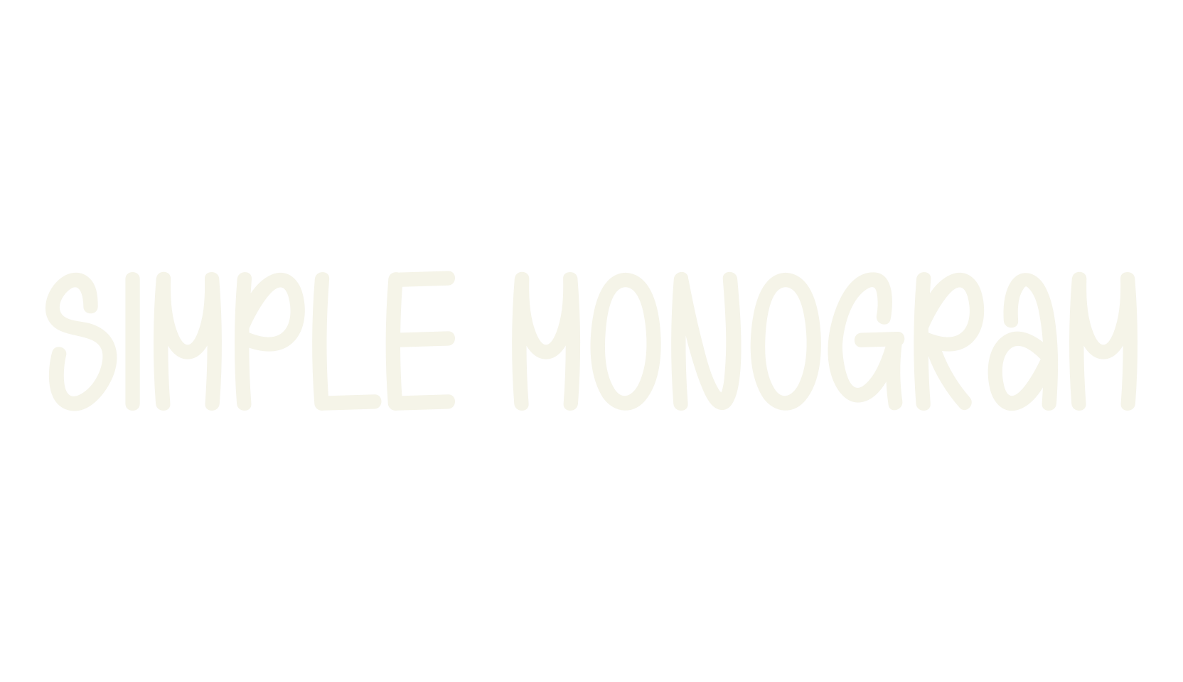 Simple Monogram, fashion script font preview
