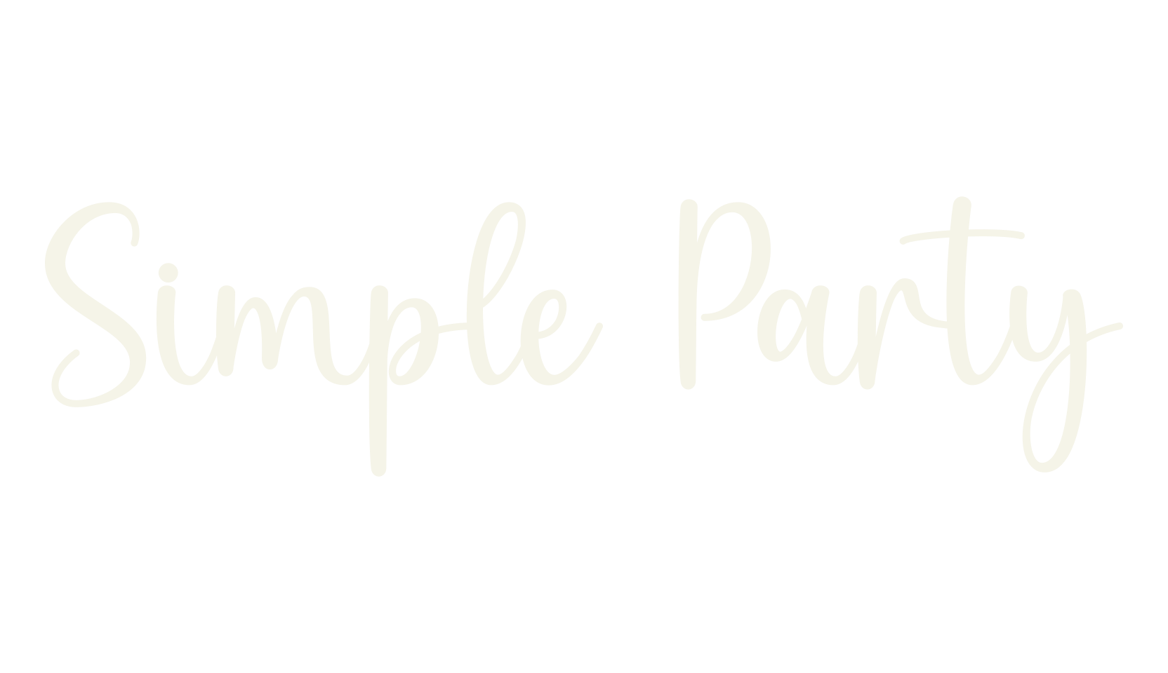 Simple Party, script font preview