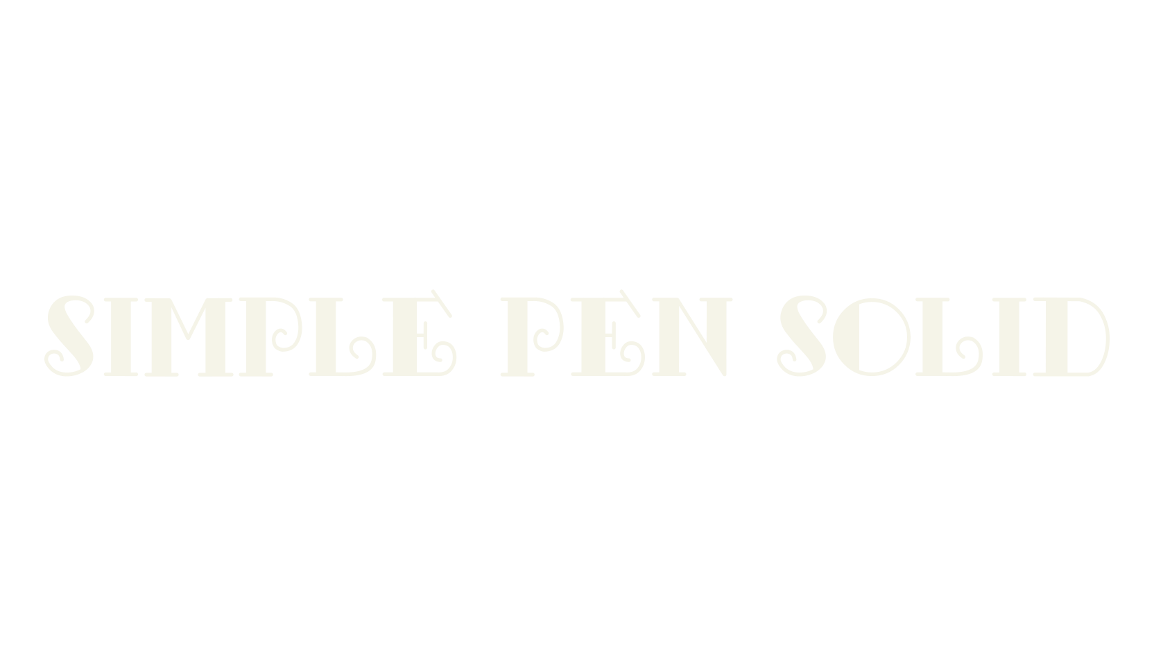 Simple Pen Solid, children font preview