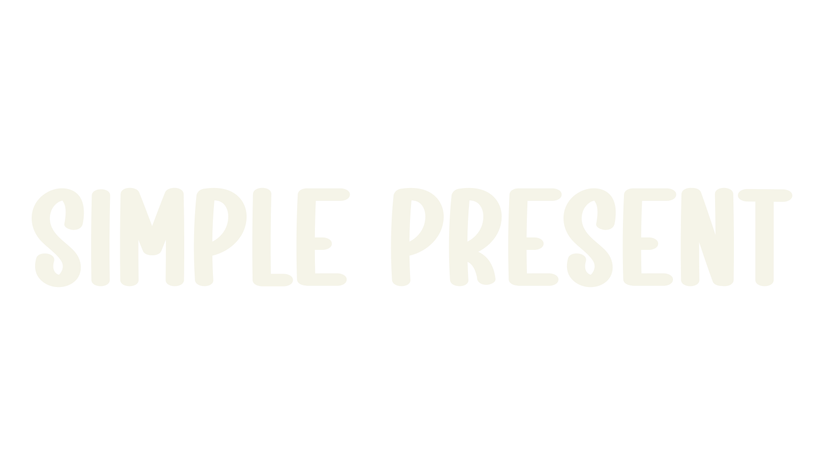 Simple Present, handwriting font preview