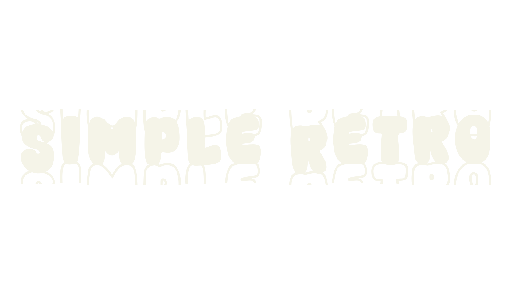 Simple Retro, retro font preview
