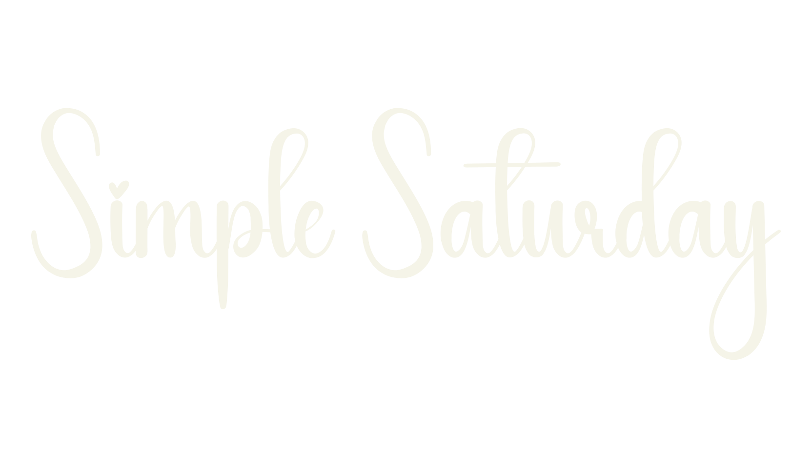 Simple Saturday, calligraphy font preview