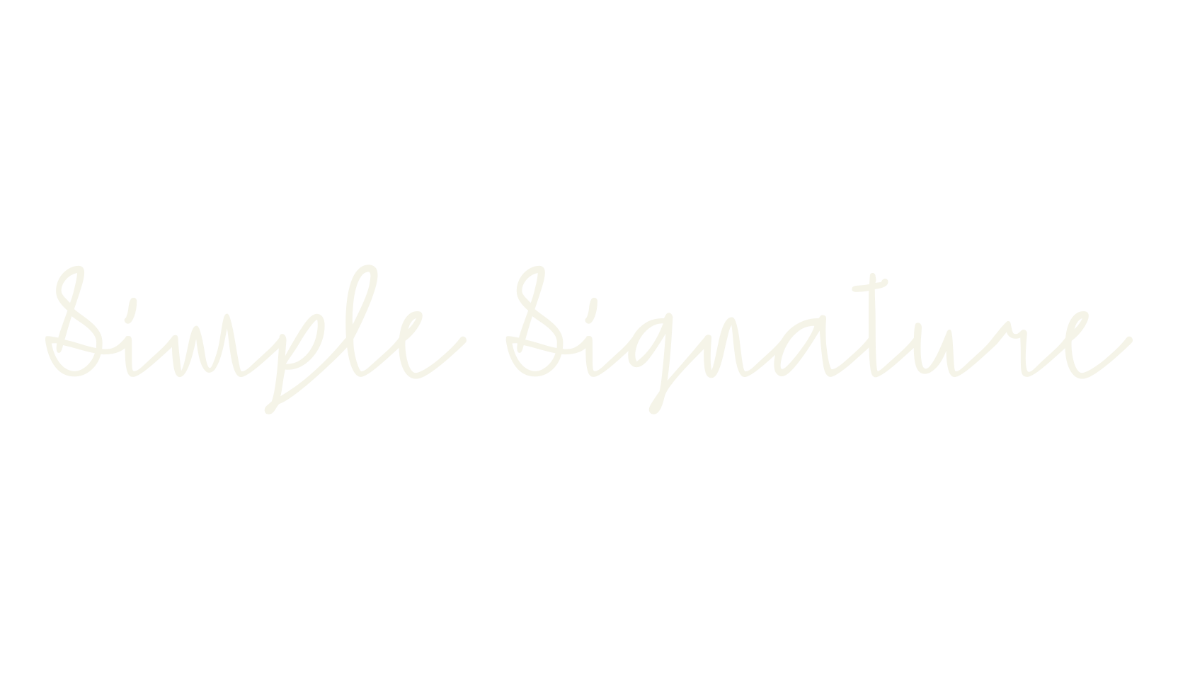 Simple Signature, fashion sign font preview