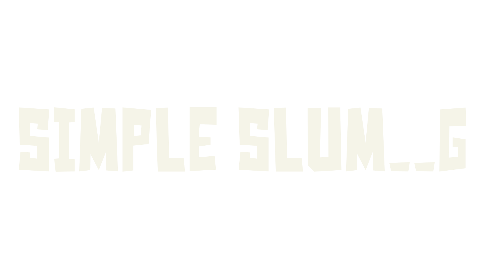 Simple Slum__G, simple font preview