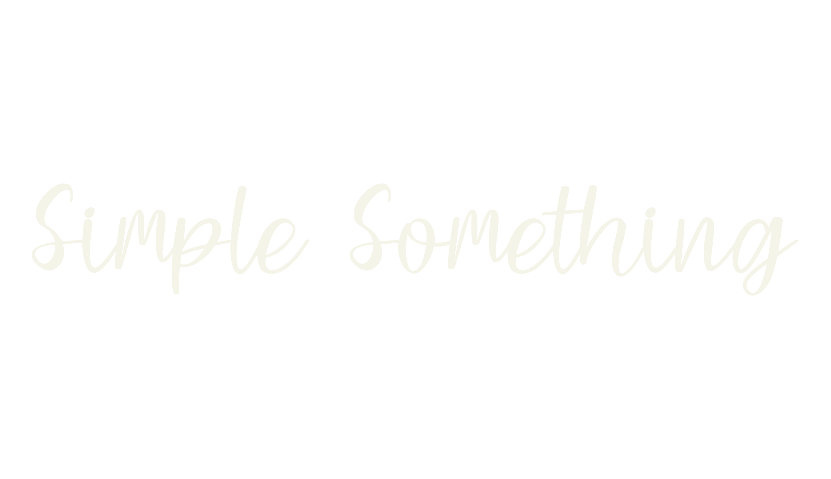 Simple Something, handwriting font preview