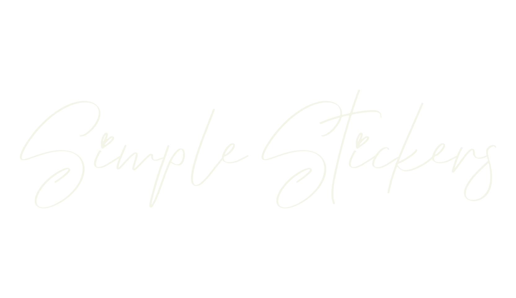Simple Stickers, calligraphy font preview