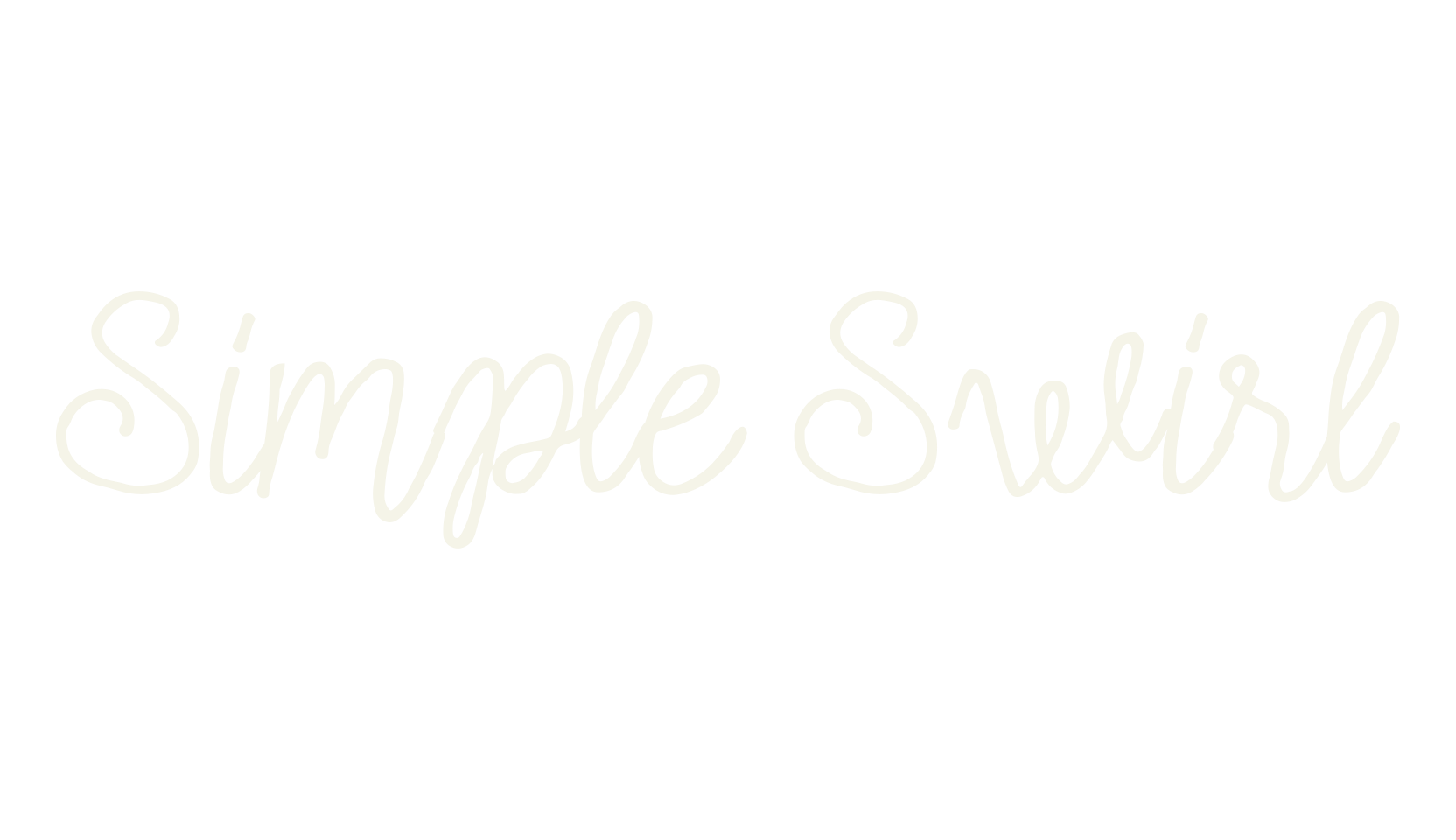 Simple Swirl, hand lettering font preview