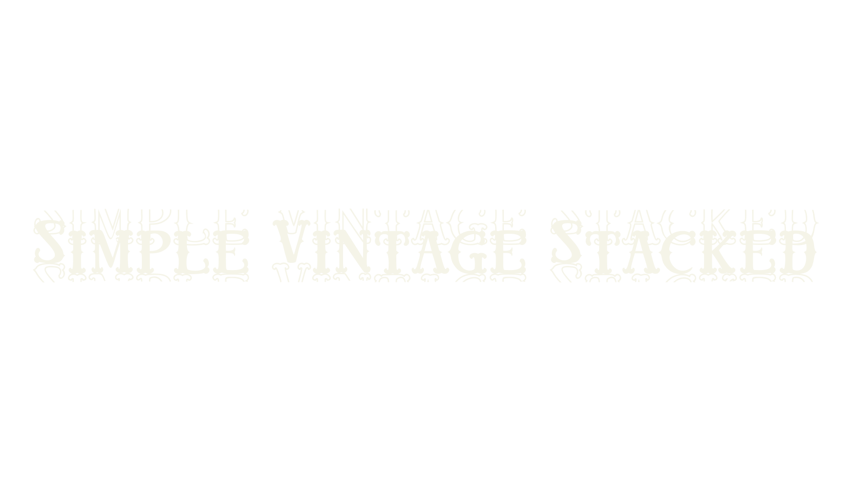 Simple Vintage Stacked, vintage font preview