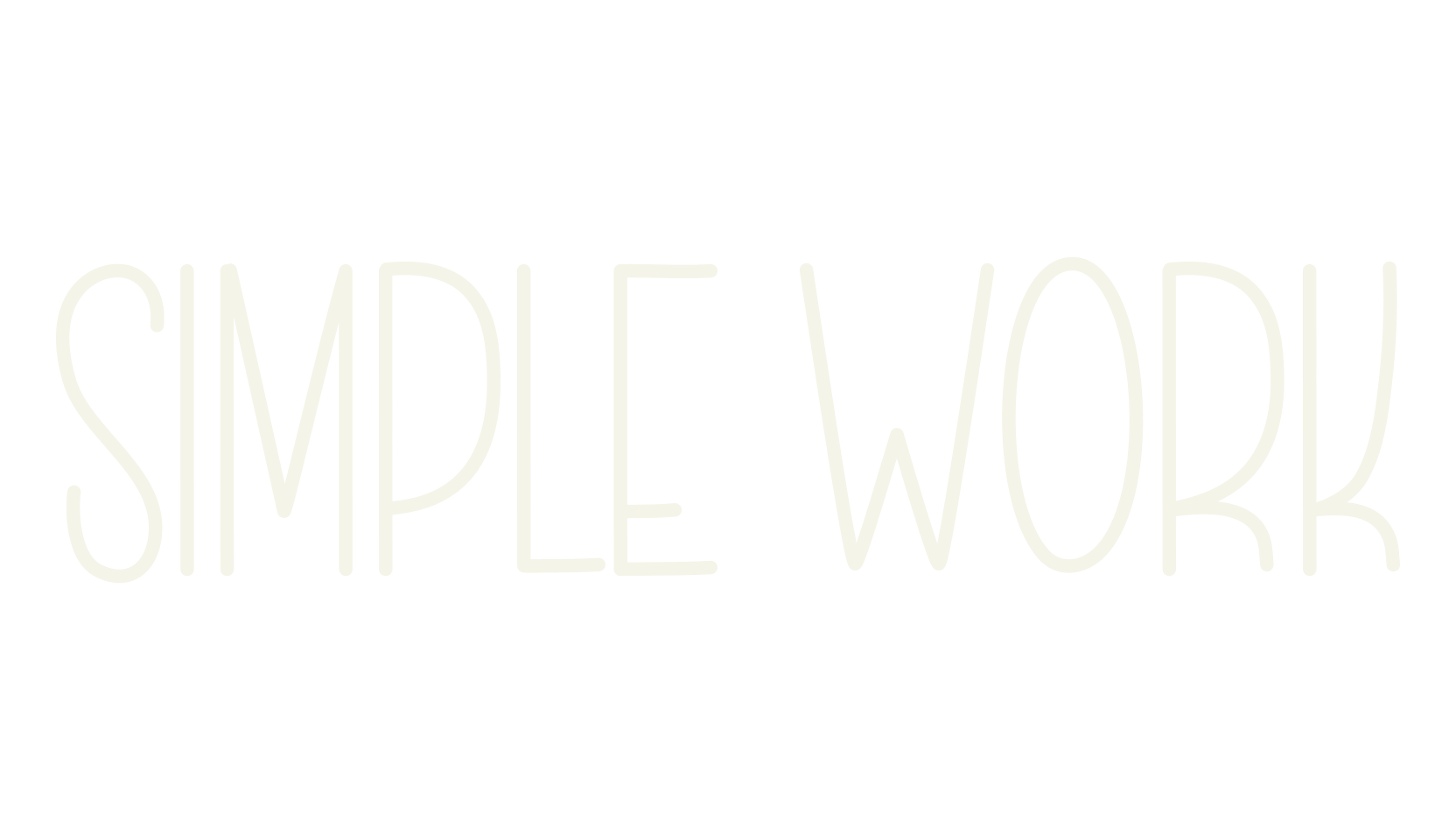 Simple Work, fashion script font preview