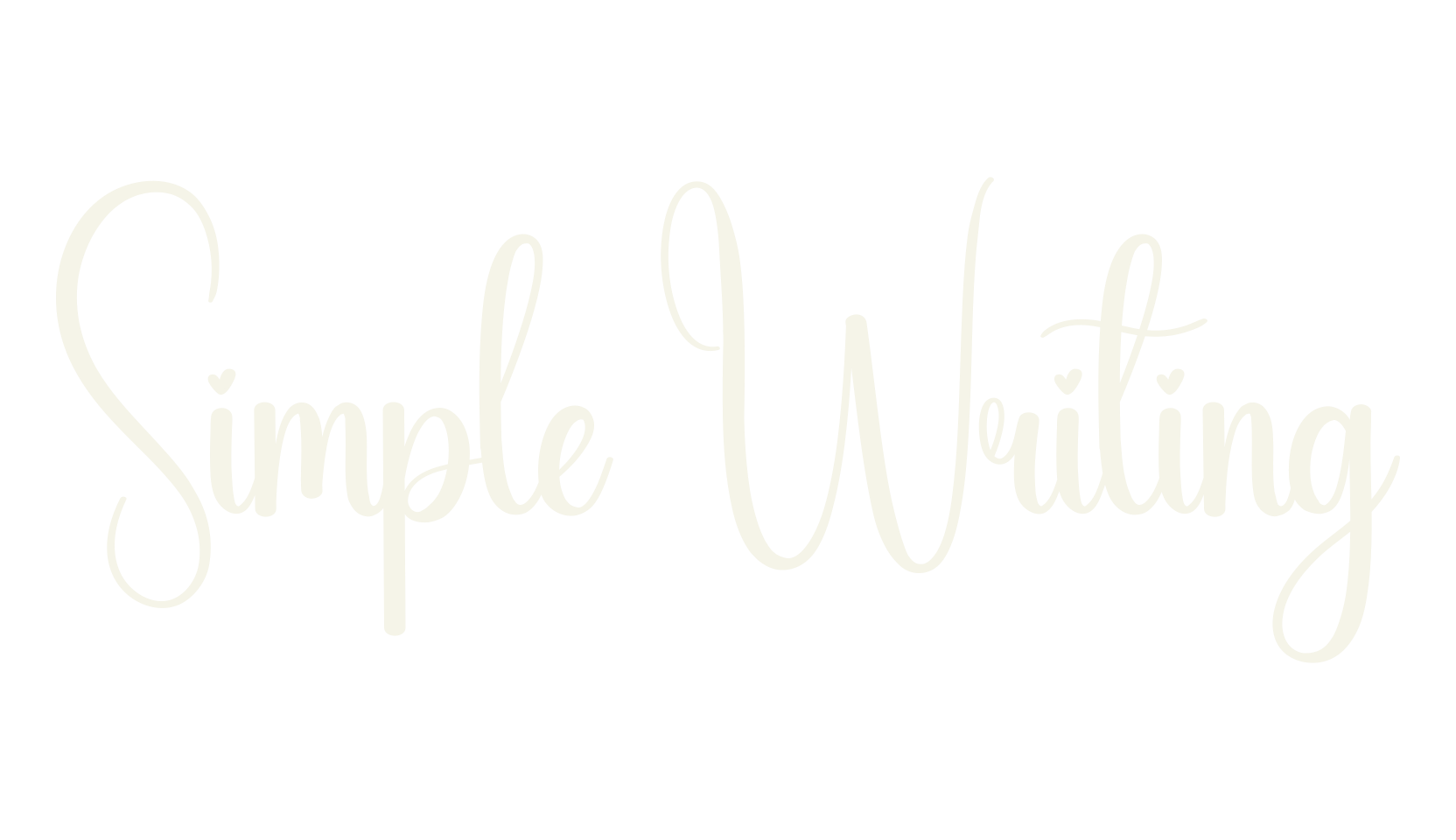 Simple Writing, handwriting font preview
