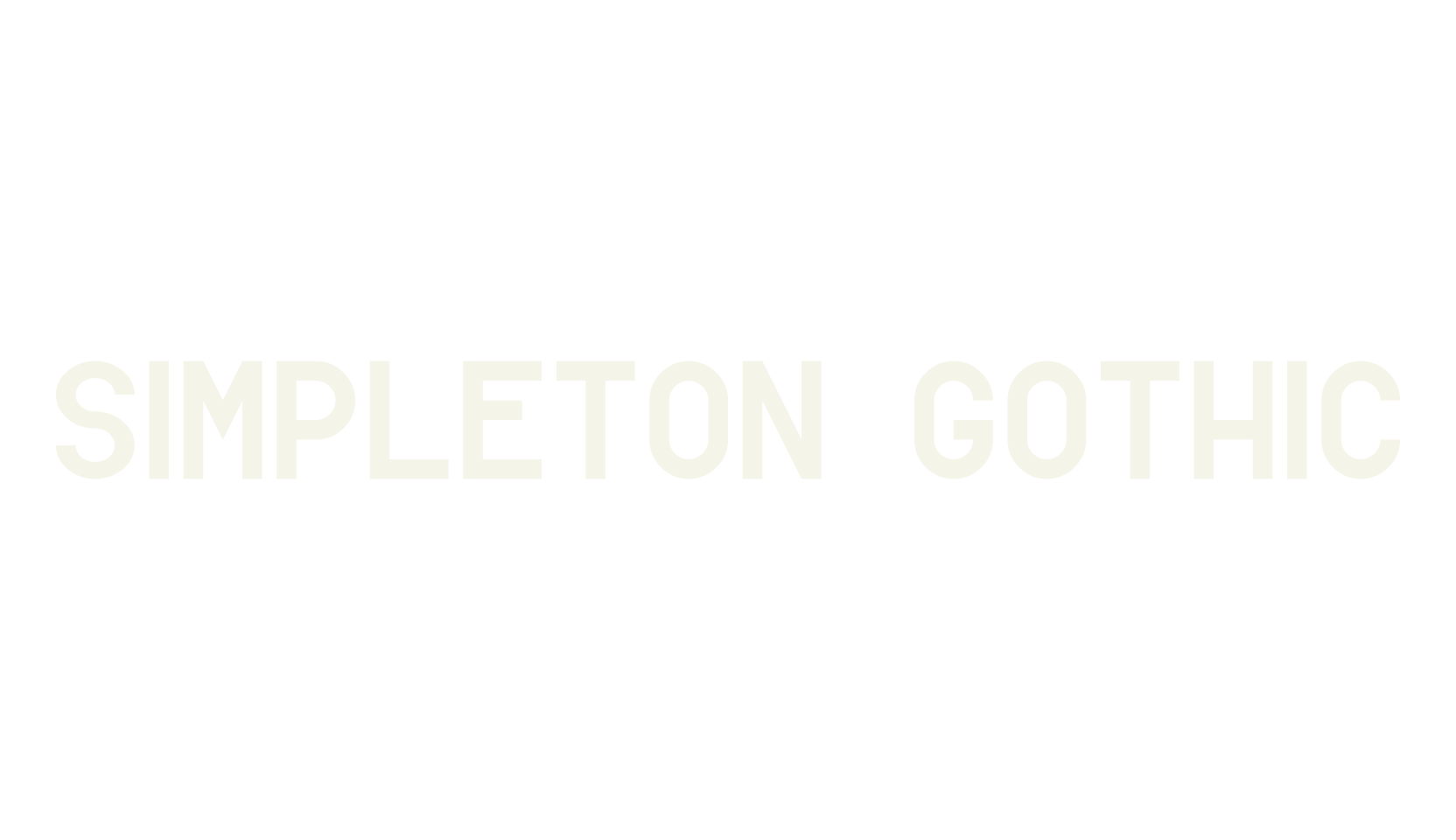 Simpleton Gothic, gothic font preview