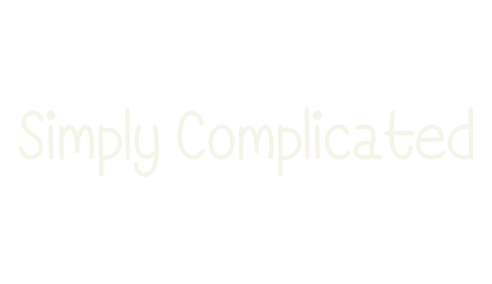 Simply Complicated, handwritten font preview