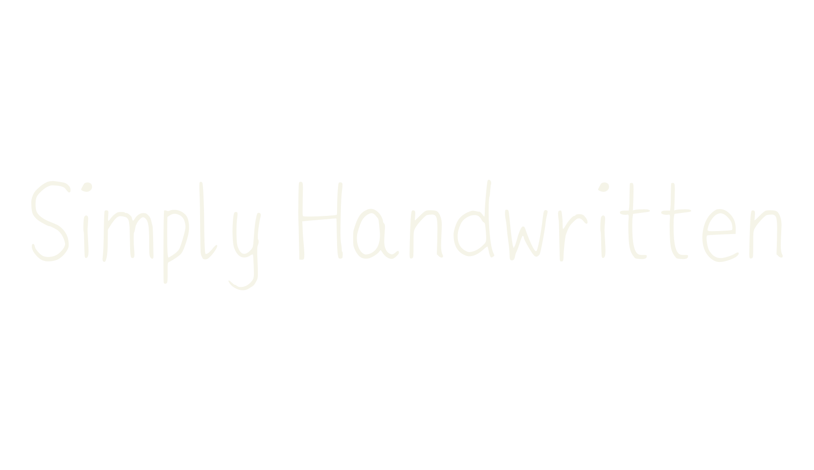 Simply Handwritten, handwriting font preview