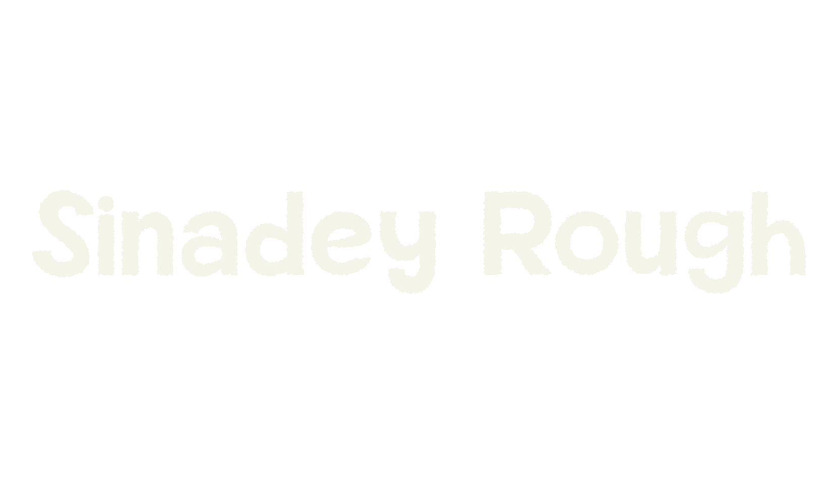 Sinadey Rough, logo font preview