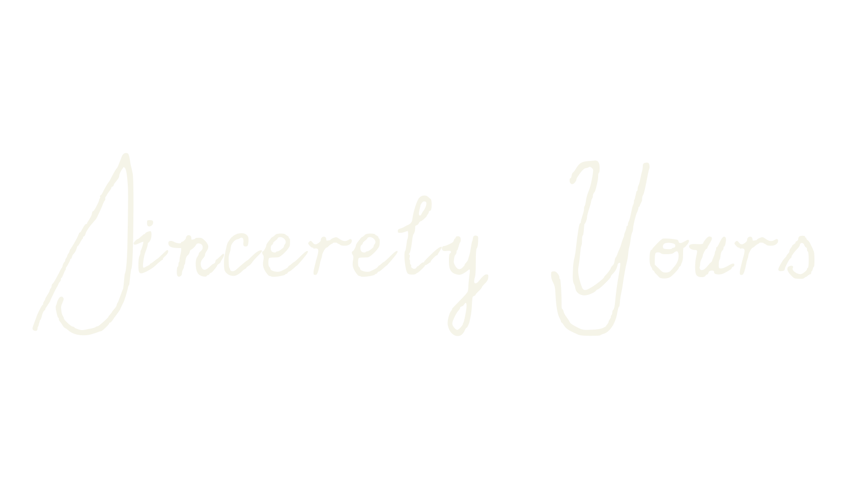 Sincerely Yours, cursive font preview