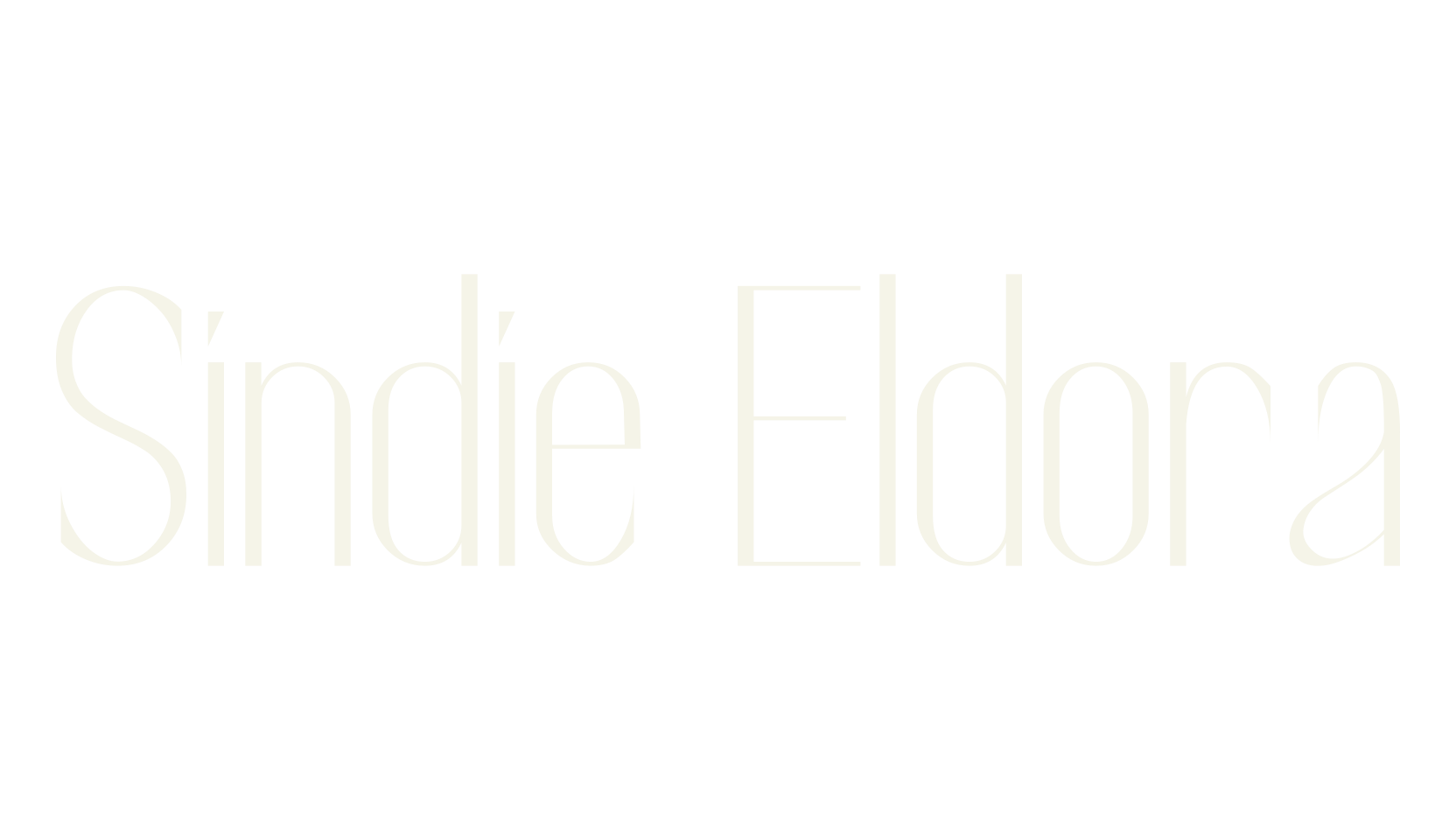 Sindie Eldora, sans serif font preview
