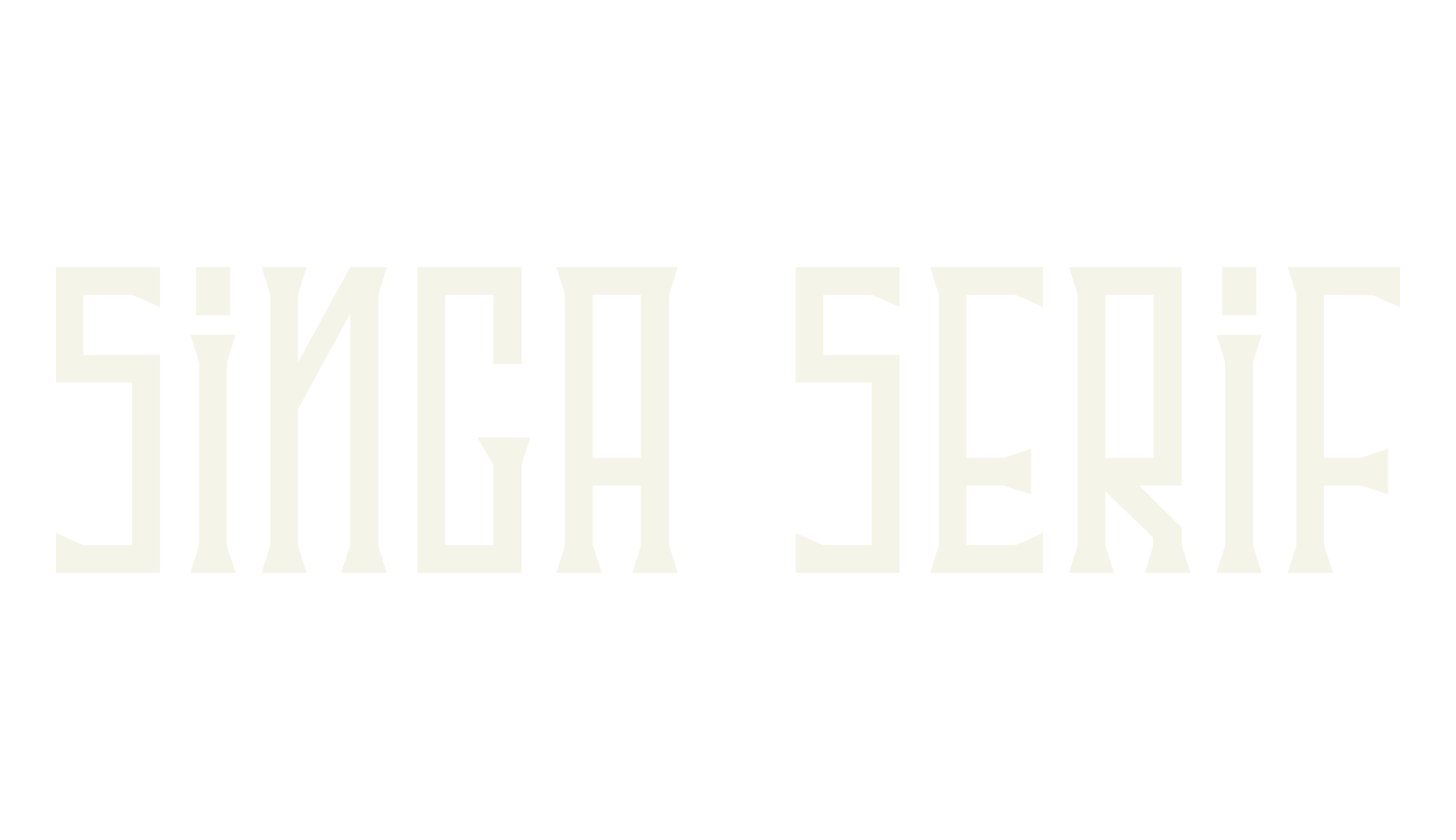 Singa Serif, serif font preview