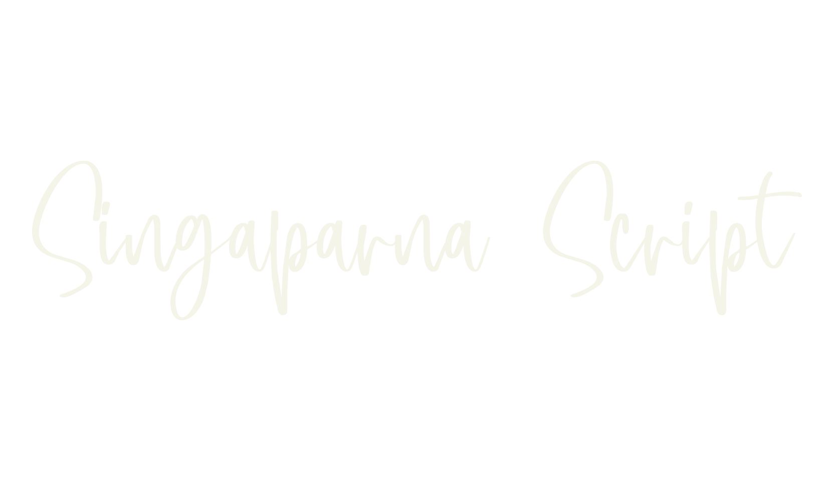 Singaparna Script, hand lettering font preview