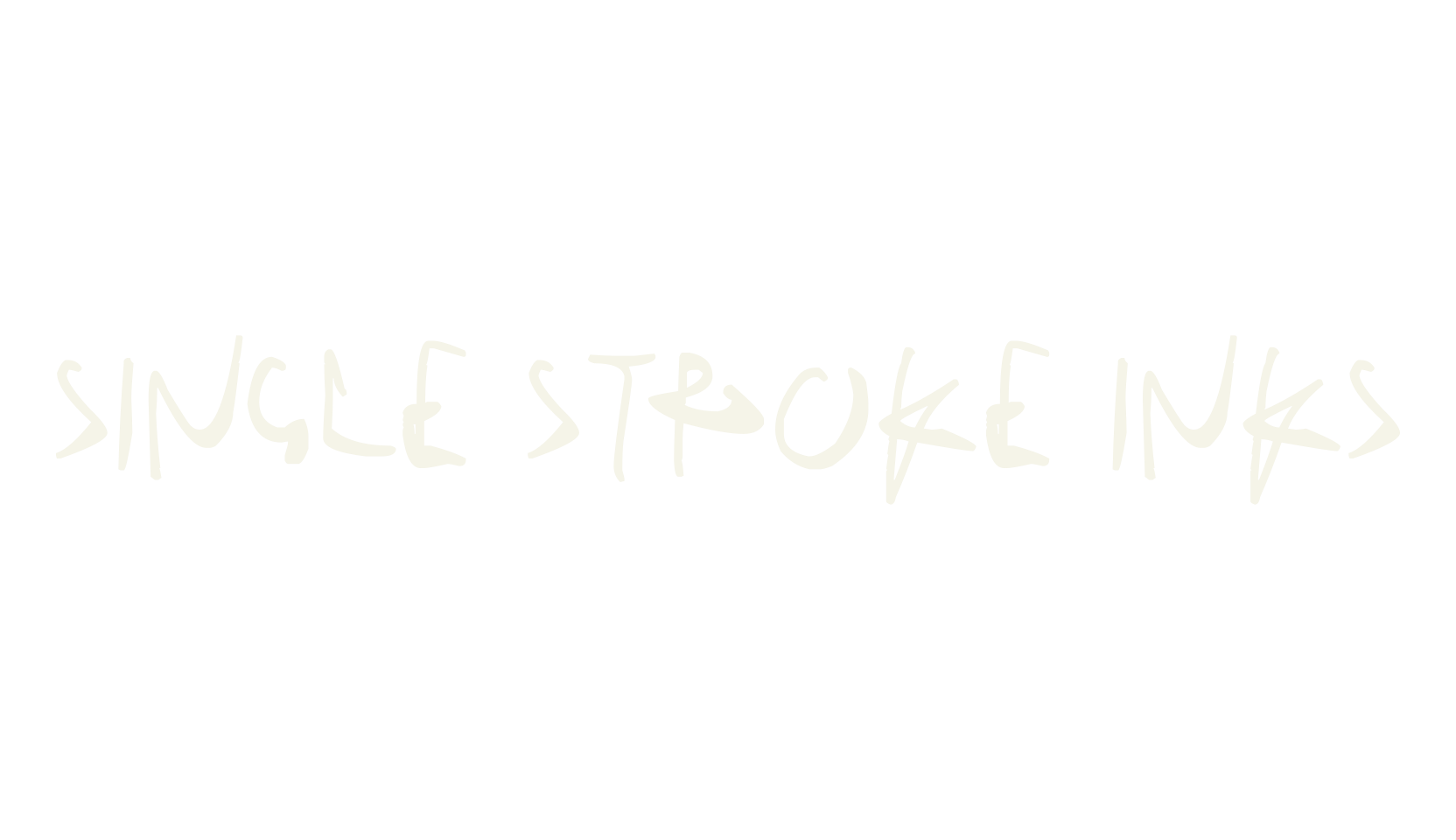 Single Stroke Inks, display market font preview