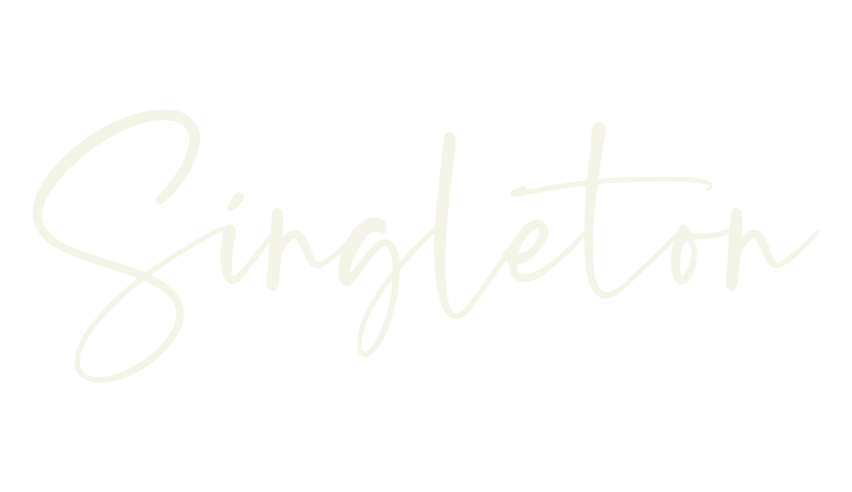 Singleton, cursive font preview