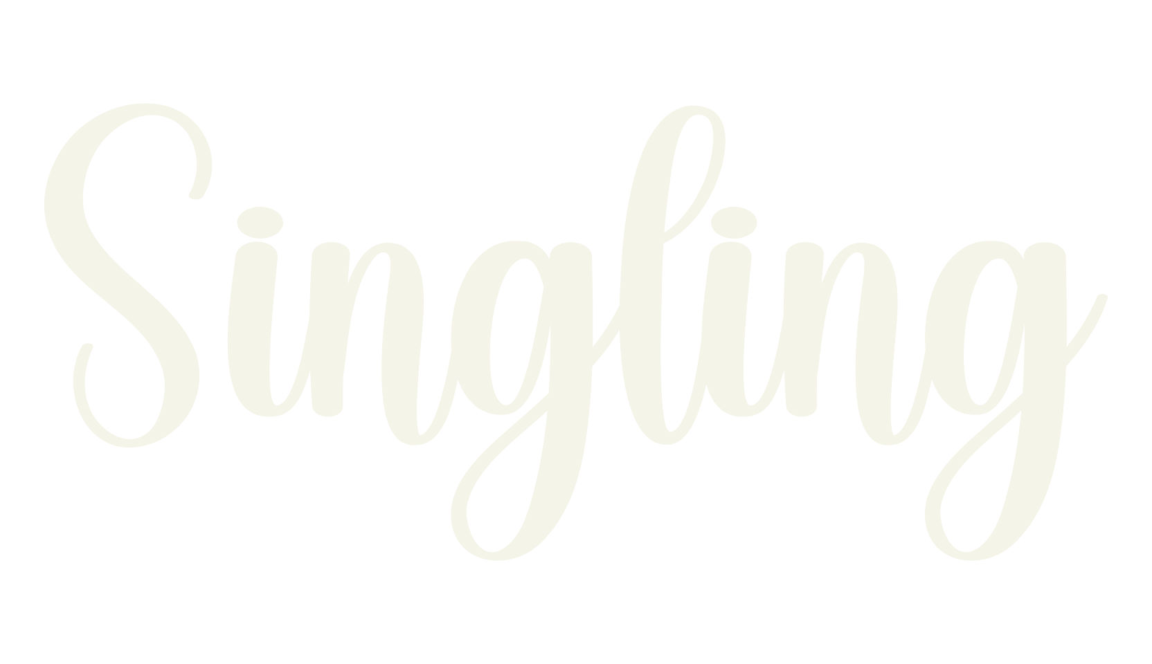 Singling, calligraphy font preview