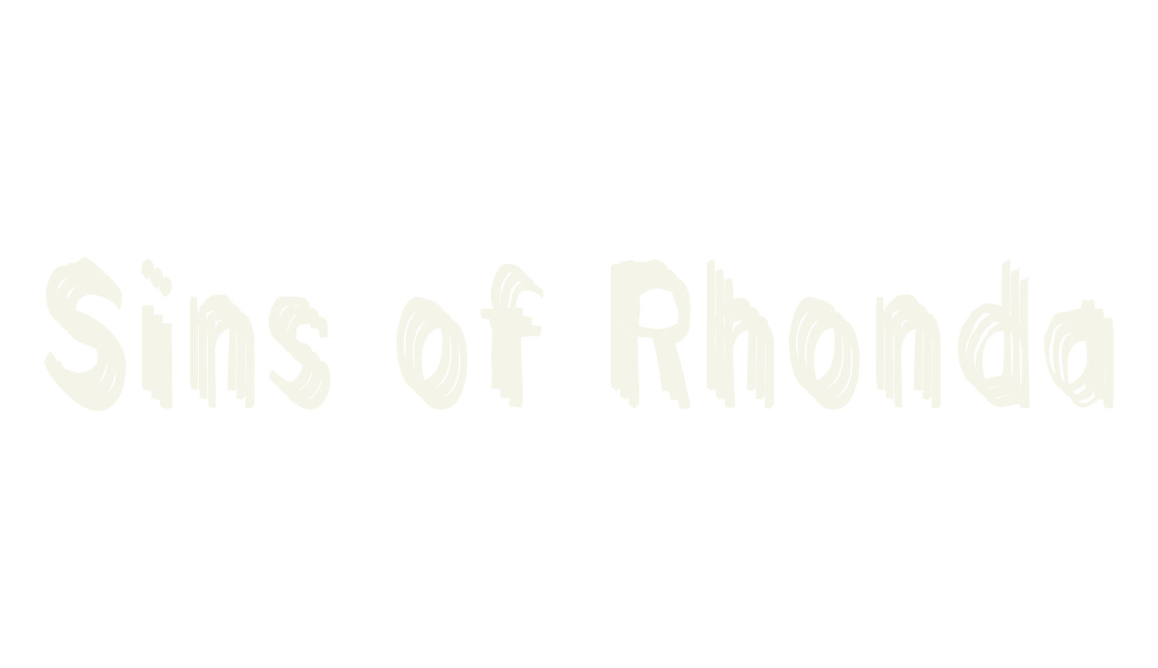 Sins of Rhonda, outline font preview