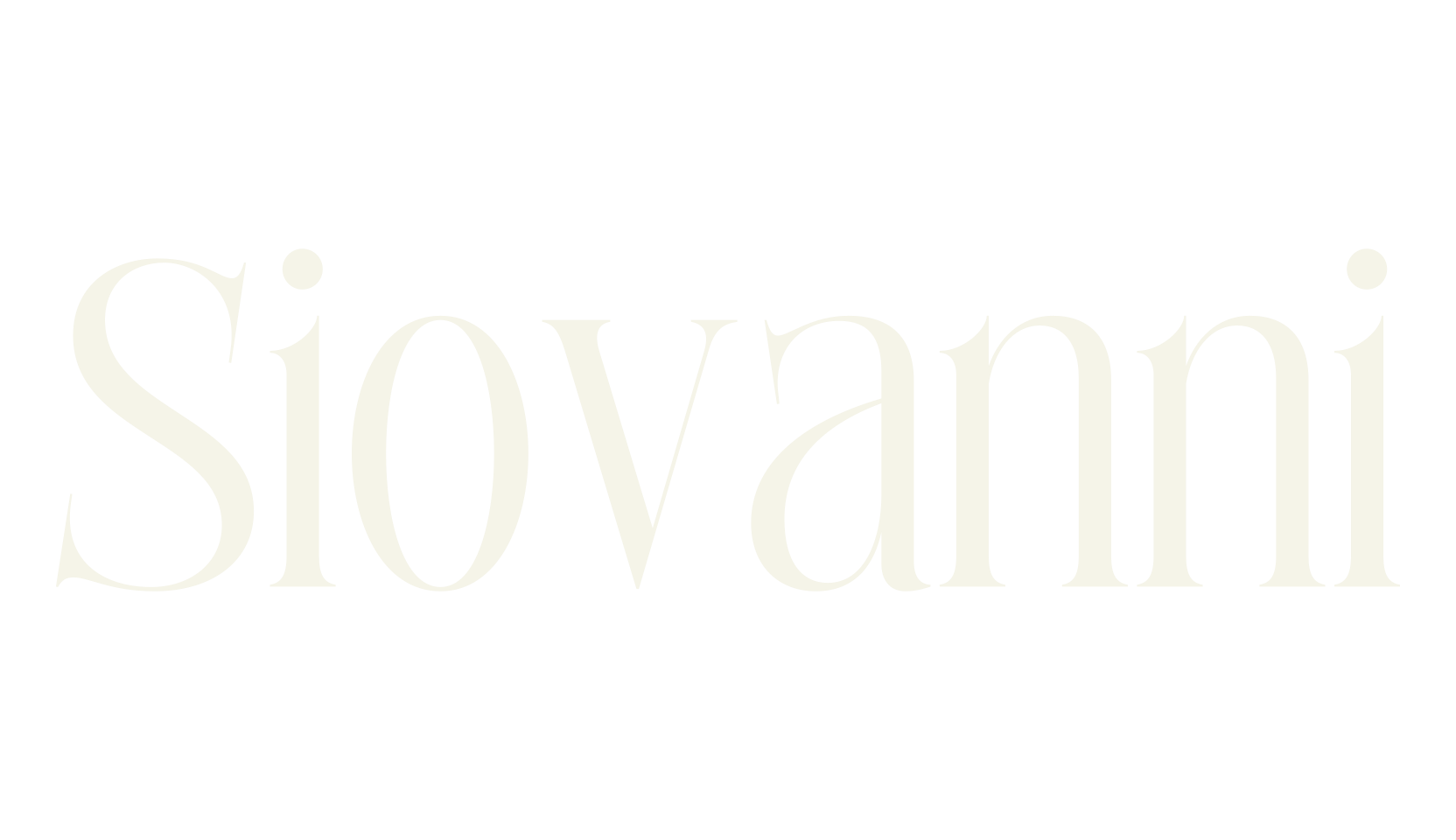 Siovanni, logo font preview