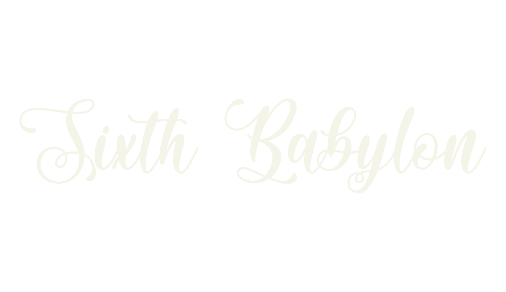 Sixth Babylon, calligraphy font preview