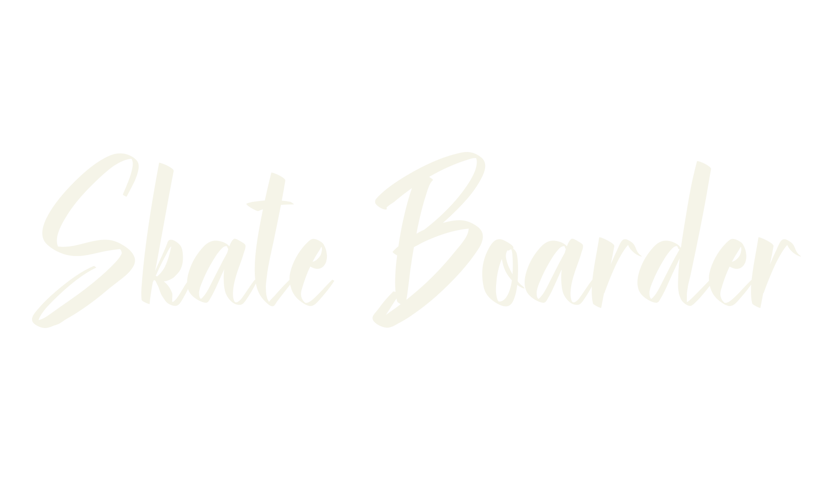 Skate Boarder, cafe font preview