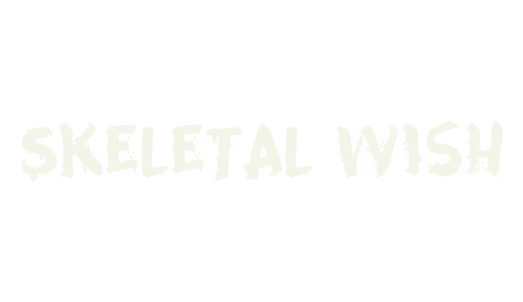 Skeletal Wish, handwritten font preview
