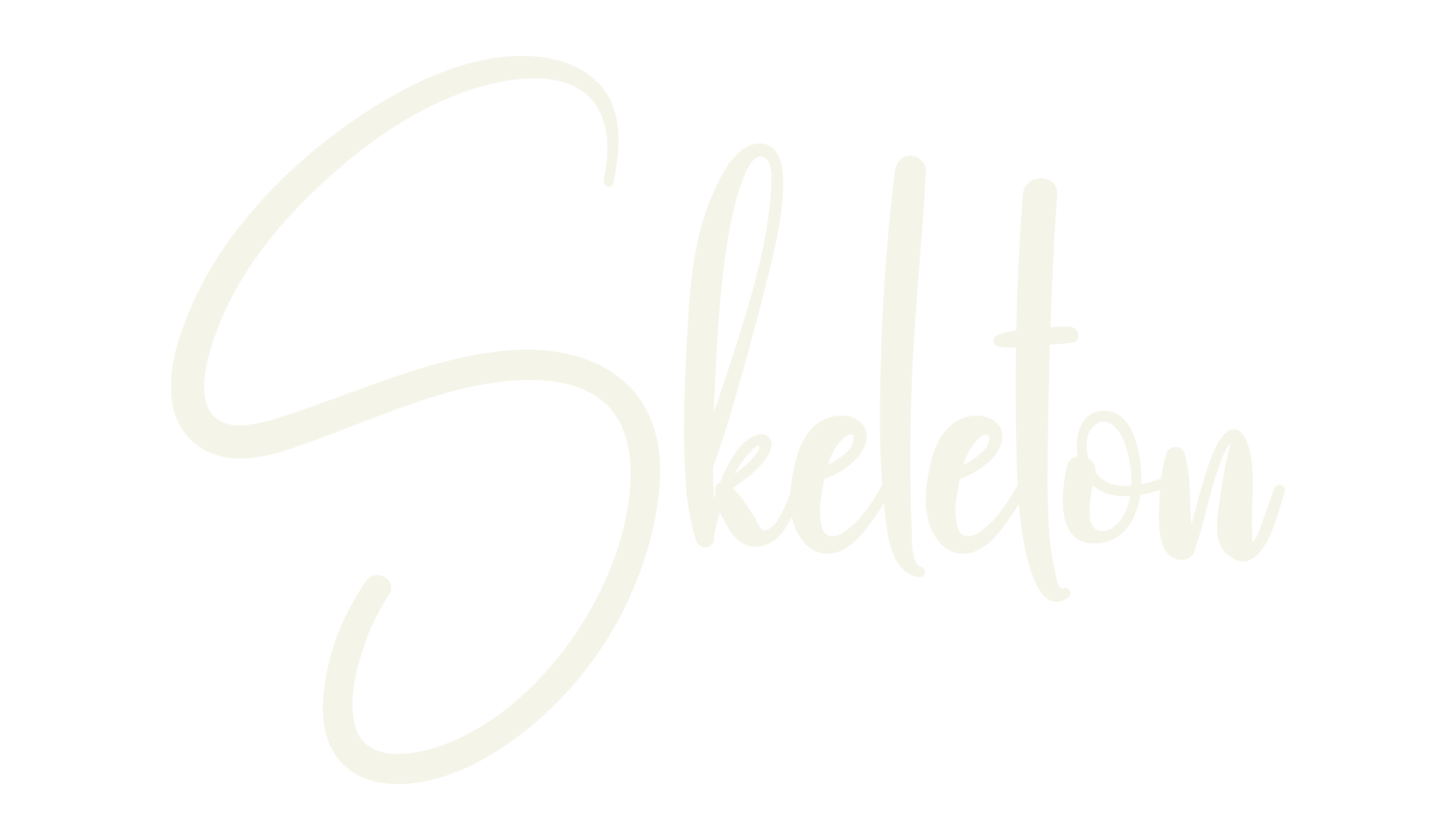 Skeleton, handwritten font preview