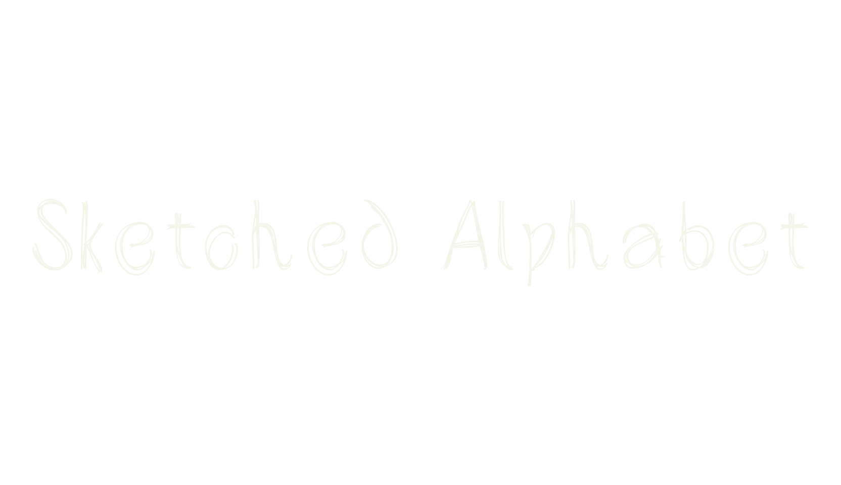 Sketched Alphabet, handwritten font preview