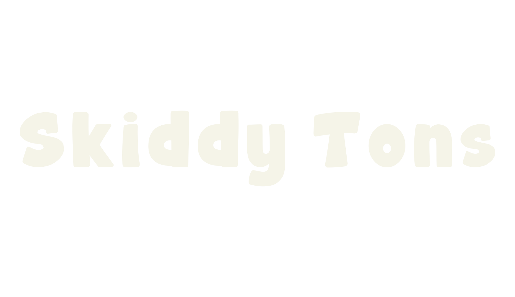 Skiddy Tons, cartoon font preview