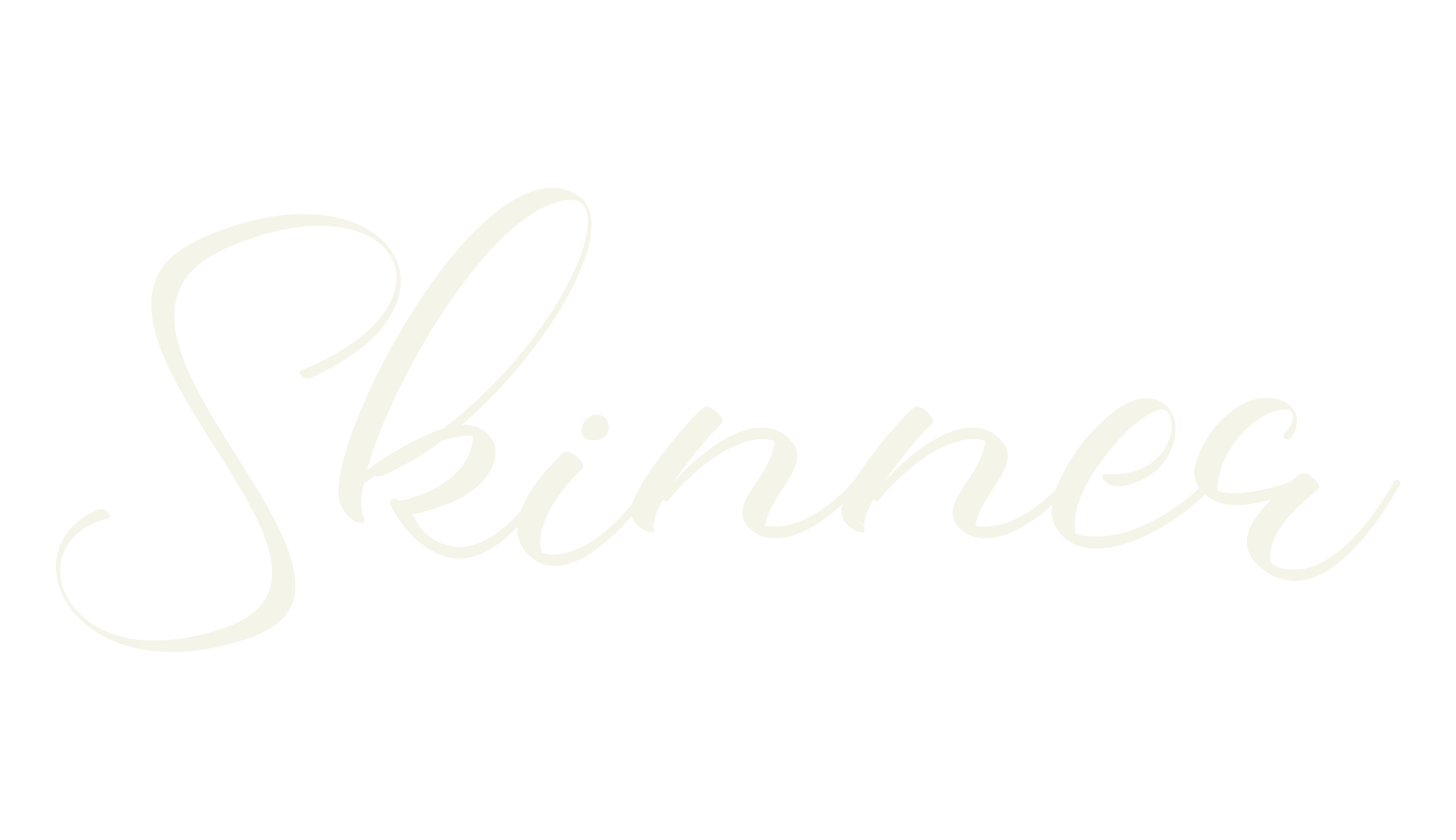 Skinner, cursive font preview
