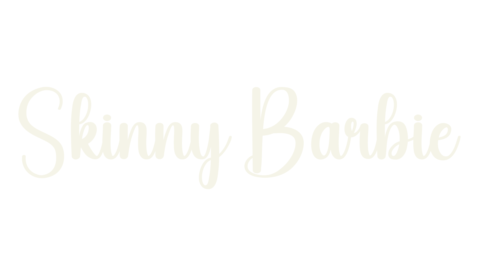 Skinny Barbie, calligraphy font preview