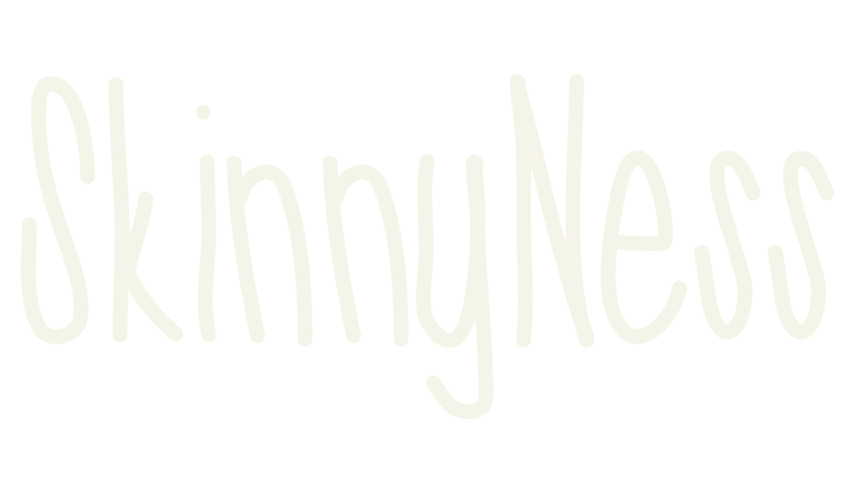 SkinnyNess, handwritten font preview