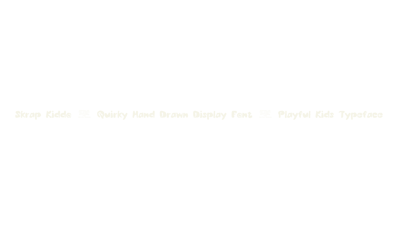 Skrap Kiddo – Quirky Hand Drawn Display Font | Playful Kids Typeface, cursive font preview