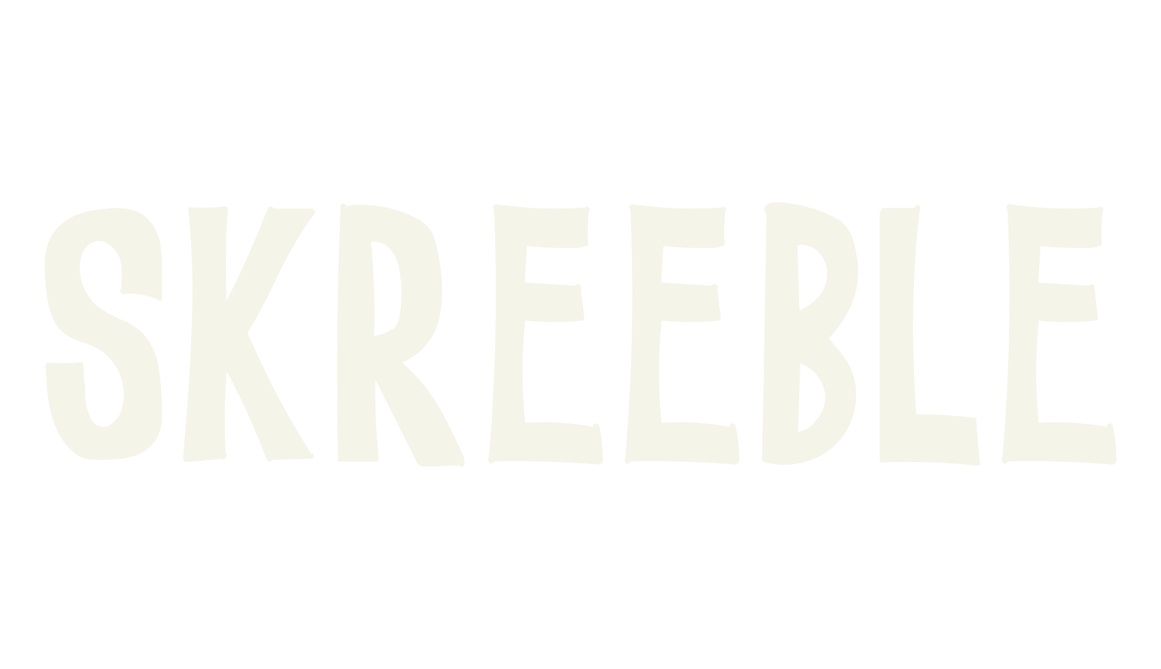 SKREEBLE, children font preview