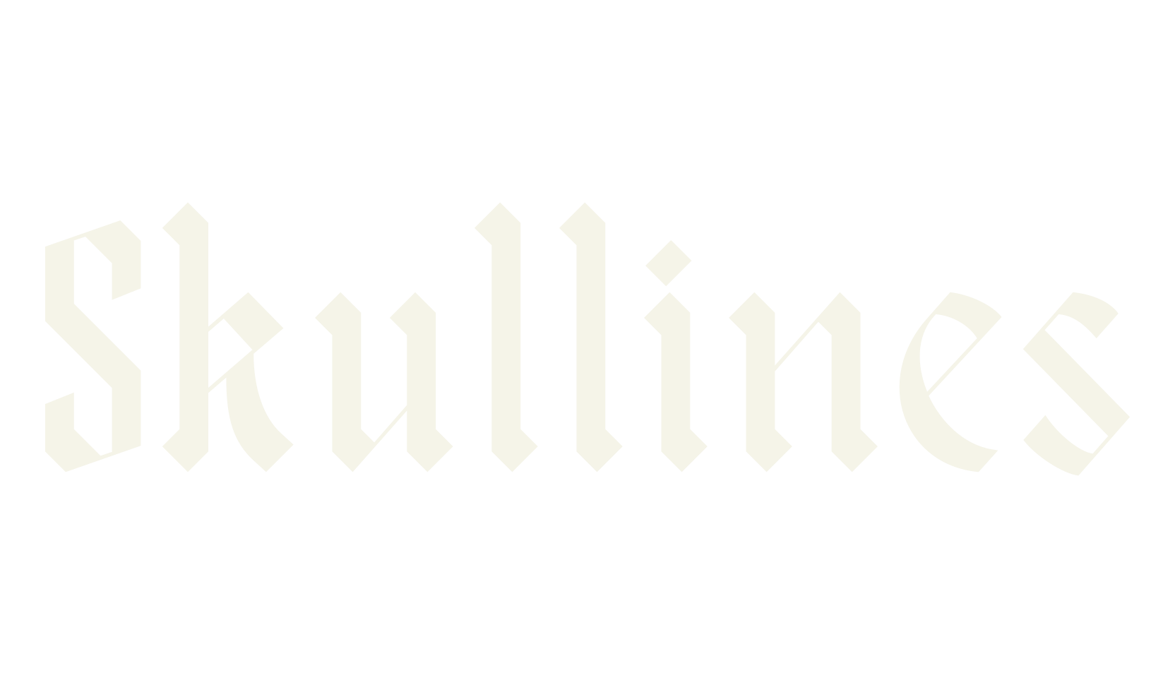 Skullines, tattoo font preview