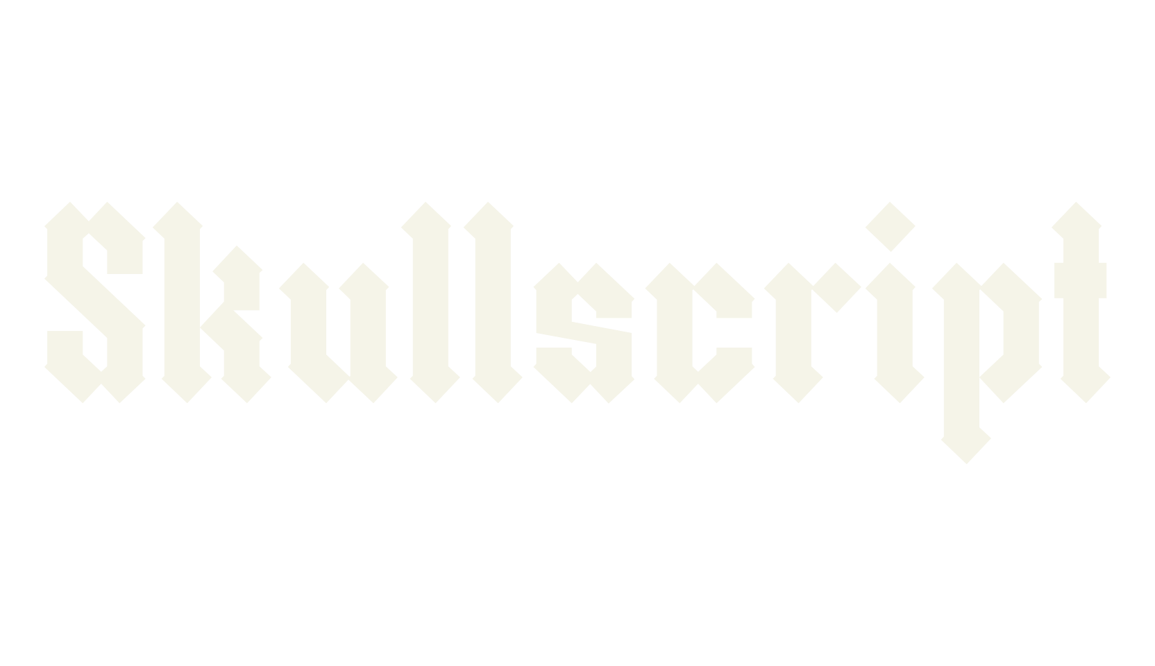 Skullscript, tattoo font preview